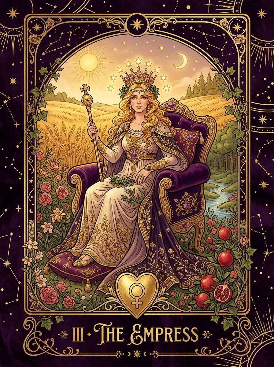 March 3 birthday — Arcana 3 (The Empress) archetype illustration