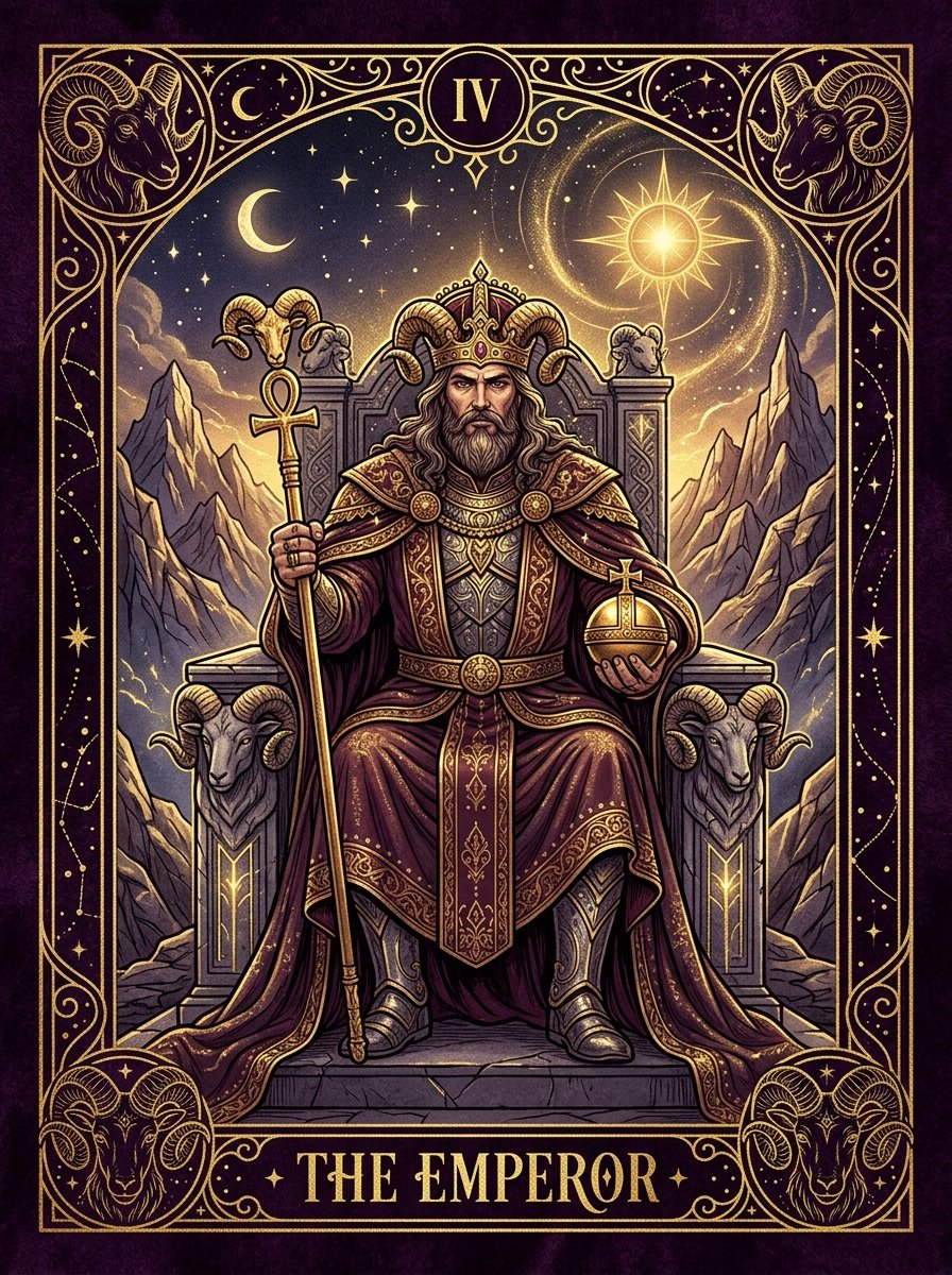 March 4 birthday — Arcana 4 (The Emperor) archetype illustration